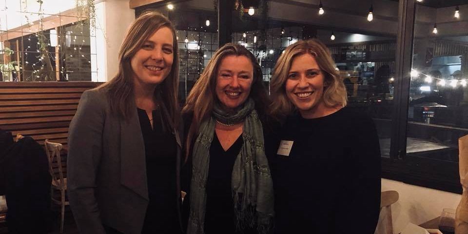 Immediate Past President of Law Society of NSW Pauline Wright (middle) with Central Coast Young Lawyers Representatives Michelle Meares (left) and Taylor Marks (right)
